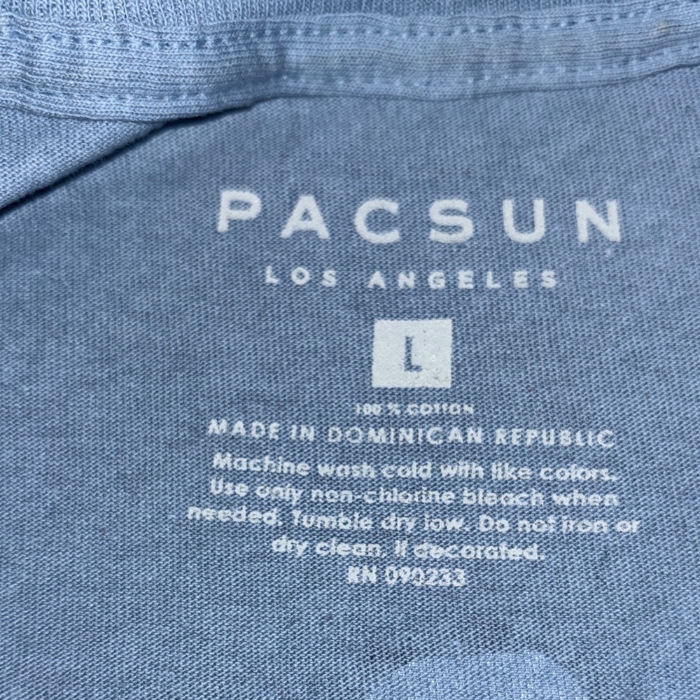 PacSun Blue Tee with Smiling Sun Graphic - Picture 5 of 7